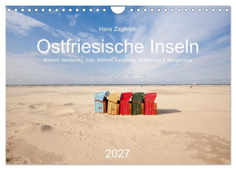 Ostfriesische Inseln (Wandkalender 2027 DIN A4 quer), CALVENDO Monatskalender