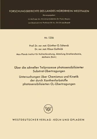 Über die schnellen Teilprozesse photosensibilisierter Substrat-Übertragungen