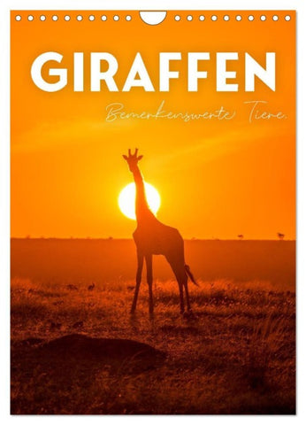 Giraffe - Bemerkenswerte Tiere. (Wandkalender 2027 DIN A4 hoch), CALVENDO Monatskalender