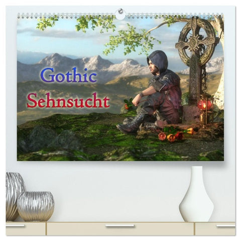 Gothic Sehnsucht (hochwertiger Premium Wandkalender 2026 DIN A2 quer), Kunstdruck in Hochglanz