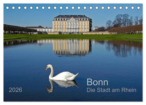 Bonn Die Stadt am Rhein (Tischkalender 2026 DIN A5 quer), CALVENDO Monatskalender