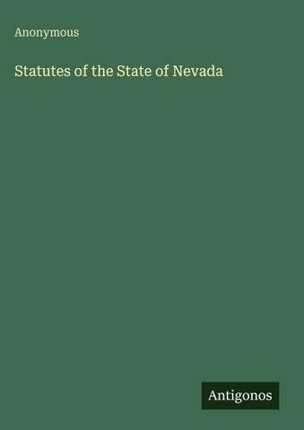Statutes of the State of Nevada