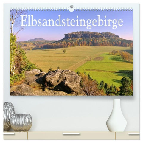 Elbsandsteingebirge (hochwertiger Premium Wandkalender 2026 DIN A2 quer), Kunstdruck in Hochglanz