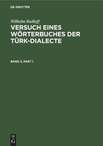 Versuch eines Wörterbuches der Türk-Dialecte. Band 3