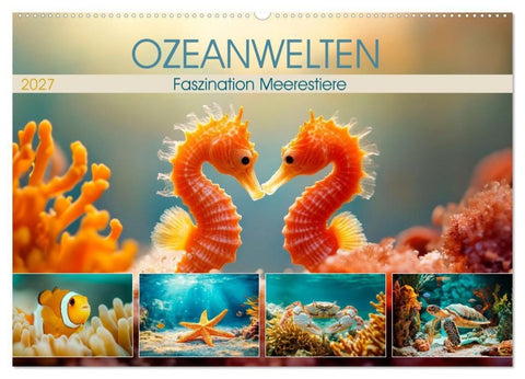 OZEANWELTEN Faszination Meerestiere (Wandkalender 2027 DIN A2 quer), CALVENDO Monatskalender