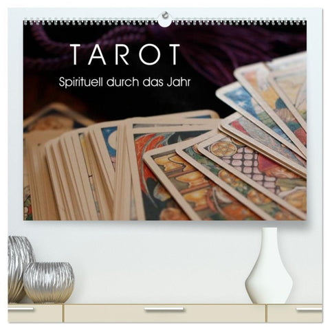 Tarot. Spirituell durch das Jahr (hochwertiger Premium Wandkalender 2026 DIN A2 quer), Kunstdruck in Hochglanz