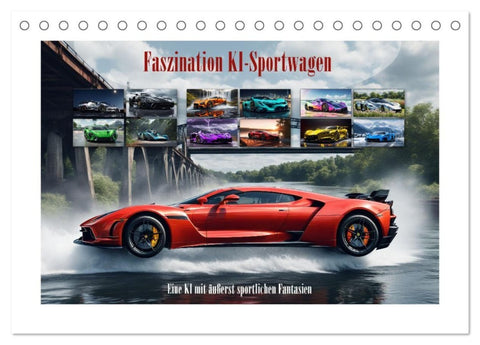 Faszination KI-Sportwagen (Tischkalender 2027 DIN A5 quer), CALVENDO Monatskalender