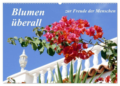 Blumen überall, zur Freude Menschen (Wandkalender 2027 DIN A2 quer), CALVENDO Monatskalender