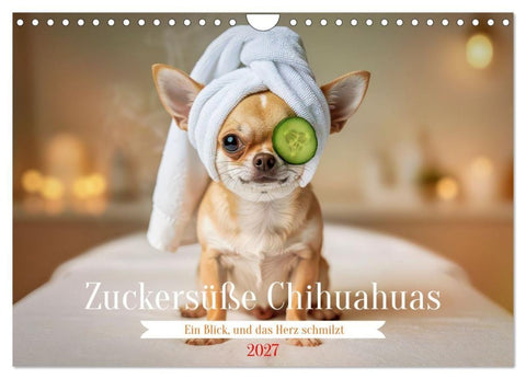 Zuckersüße Chihuahuas (Wandkalender 2027 DIN A4 quer), CALVENDO Monatskalender