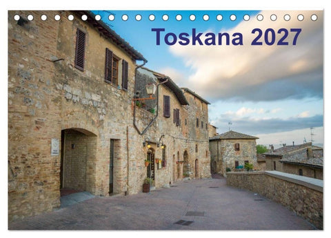 Toskana - 2027 (Tischkalender 2027 DIN A5 quer), CALVENDO Monatskalender