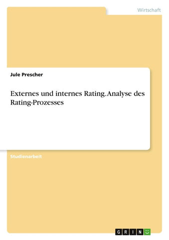 Externes und internes Rating. Analyse des Rating-Prozesses
