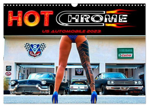 Hot Chrome US Automobile (Wandkalender 2027 DIN A3 quer), CALVENDO Monatskalender