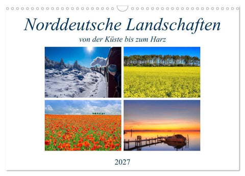 Norddeutsche Landschaften (Wandkalender 2027 DIN A3 quer), CALVENDO Monatskalender