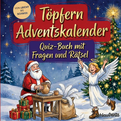 Töpfern-Adventskalender: Quiz-Buch mit Fragen und Rätsel