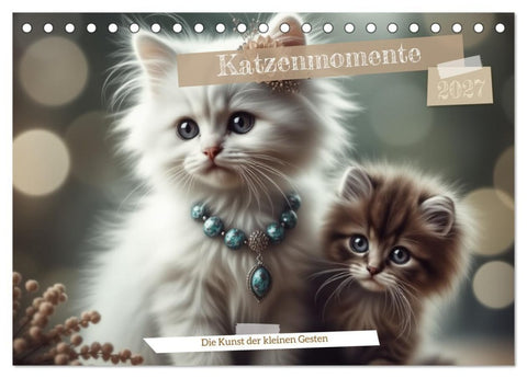 Katzenmomente (Tischkalender 2027 DIN A5 quer), CALVENDO Monatskalender