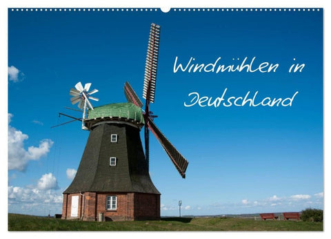 Windmühlen in Deutschland (Wandkalender 2027 DIN A2 quer), CALVENDO Monatskalender