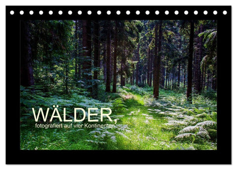 Wälder, fotografiert auf vier Kontinenten (Tischkalender 2026 DIN A5 quer), CALVENDO Monatskalender