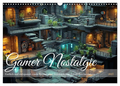 Gamer Nostalgie (Wandkalender 2027 DIN A3 quer), CALVENDO Monatskalender