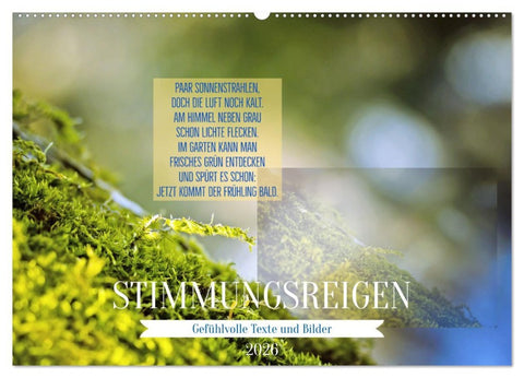 Stimmungsreigen Gefühlvolle Texte und Bilder (Wandkalender 2026 DIN A2 quer), CALVENDO Monatskalender