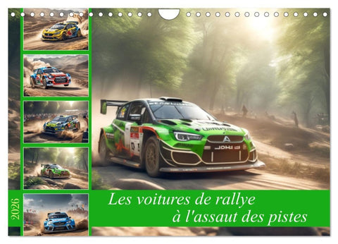 Les voitures de rallye à l'assaut des pistes (Calendrier mural 2026 DIN A4 vertical), CALVENDO calendrier mensuel