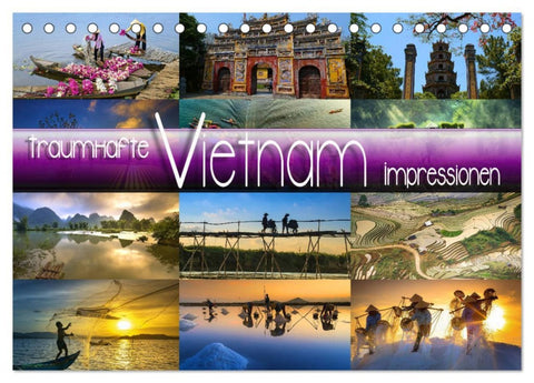 Traumhafte Vietnam Impressionen (Tischkalender 2026 DIN A5 quer), CALVENDO Monatskalender