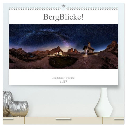 BergBlicke! (hochwertiger Premium Wandkalender 2027 DIN A2 quer), Kunstdruck in Hochglanz