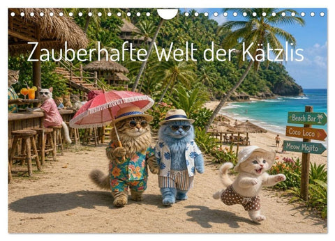 Zauberhafte Welt der Kätzlis (Wandkalender 2027 DIN A4 quer), CALVENDO Monatskalender