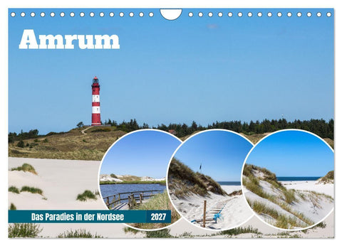 Amrum - Das Paradies in der Nordsee (Wandkalender 2027 DIN A4 quer), CALVENDO Monatskalender
