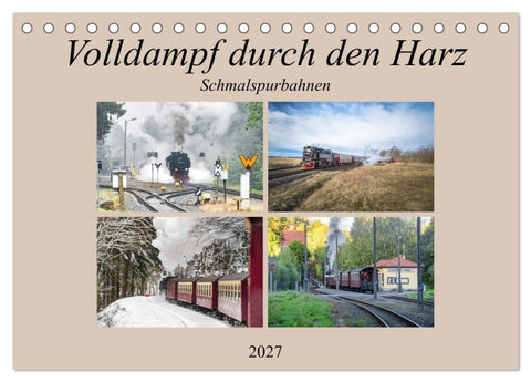 Volldampf durch den Harz (Tischkalender 2027 DIN A5 quer), CALVENDO Monatskalender