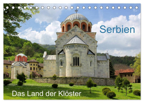 Serbien - Das Land der Klöster (Tischkalender 2026 DIN A5 quer), CALVENDO Monatskalender