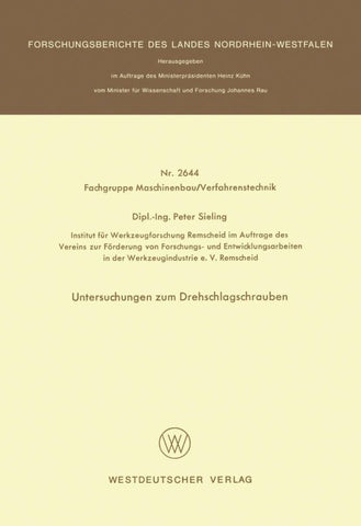 Untersuchungen zum Drehschlagschrauben