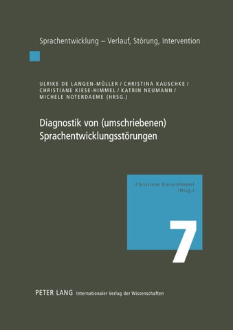 Diagnostik von (umschriebenen) Sprachentwicklungsstörungen