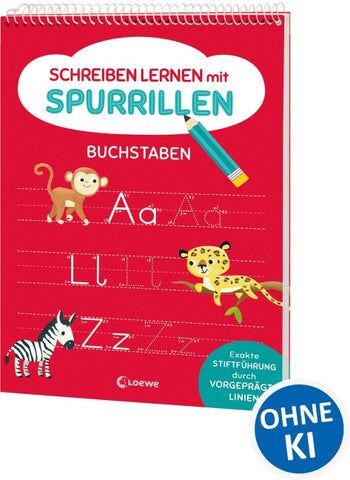 Schreiben lernen mit Spurrillen - Buchstaben