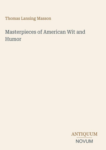 Masterpieces of American Wit and Humor