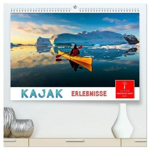 Kajak Erlebnisse (hochwertiger Premium Wandkalender 2027 DIN A2 quer), Kunstdruck in Hochglanz