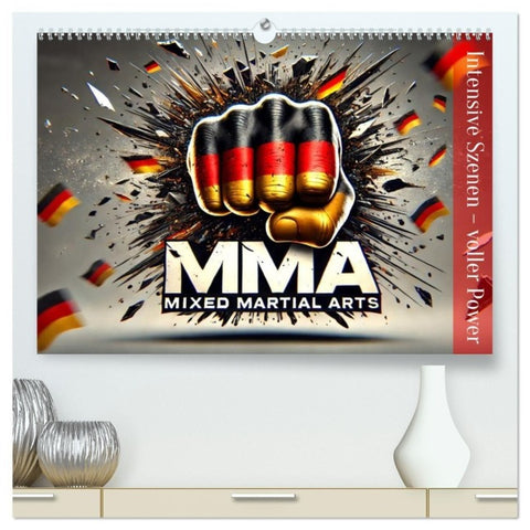 MMA Germany - Mixed Martial Arts Power (hochwertiger Premium Wandkalender 2027 DIN A2 quer), Kunstdruck in Hochglanz