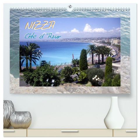 Nizza, Côte d'Azur (hochwertiger Premium Wandkalender 2026 DIN A2 quer), Kunstdruck in Hochglanz
