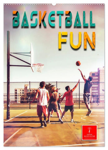 Basketball Fun (Wandkalender 2026 DIN A2 hoch), CALVENDO Monatskalender