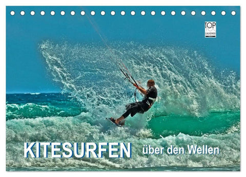 Kitesurfen - über den Wellen (Tischkalender 2027 DIN A5 quer), CALVENDO Monatskalender
