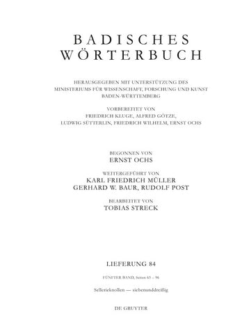 Badisches Wörterbuch. Band V/Lieferung 84