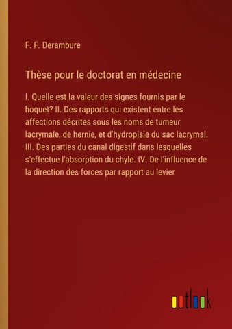 Thèse pour le doctorat en médecine