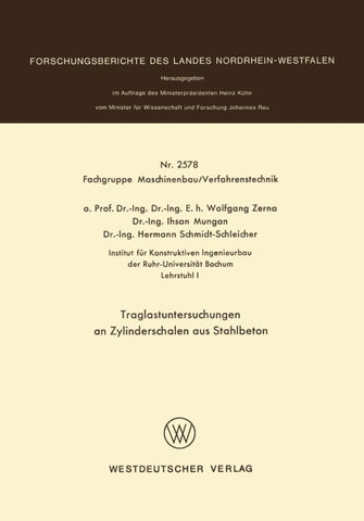 Traglastuntersuchungen an Zylinderschalen aus Stahlbeton