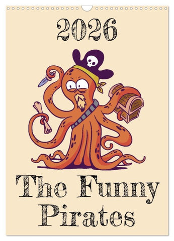 The Funny Pirates (Wall Calendar 2026 DIN A3 portrait), CALVENDO 12 Month Wall Calendar
