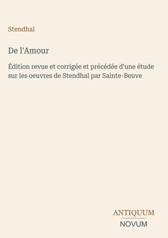 De l'Amour