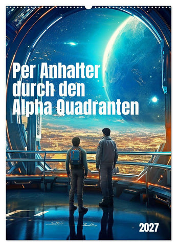 Per Anhalter durch den Alpha Quadranten (Wandkalender 2027 DIN A2 hoch), CALVENDO Monatskalender