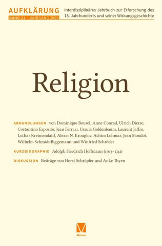Aufklärung, Band 21: Religion