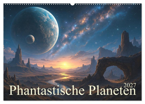 Phantastische Planeten (Wandkalender 2027 DIN A2 quer), CALVENDO Monatskalender