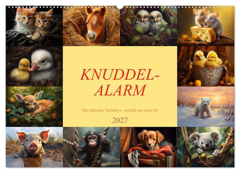 Knuddel-Alarm (Wandkalender 2027 DIN A2 quer), CALVENDO Monatskalender