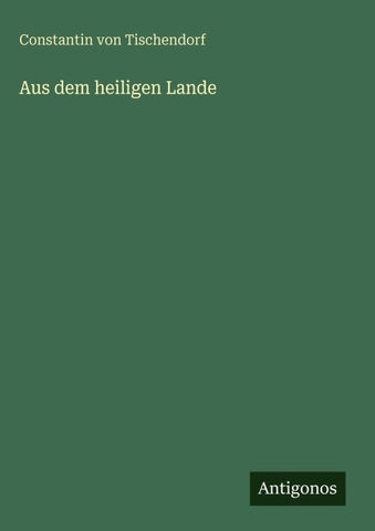 Aus dem heiligen Lande