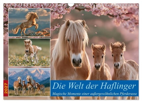 Die Welt der Haflinger (Wandkalender 2027 DIN A3 quer), CALVENDO Monatskalender